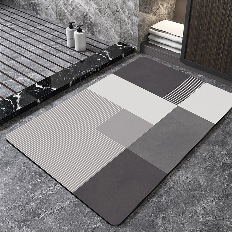 Quick Dry Diatomite Bath Mat - الشمال هندسية دياتوميت حمام حصيرة الحمام