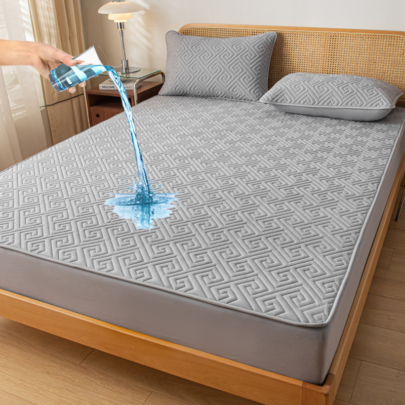 Waterproof Mattress Protector Breathable - غطاء مرتبة مقاوم للماء بنمط شبكي،