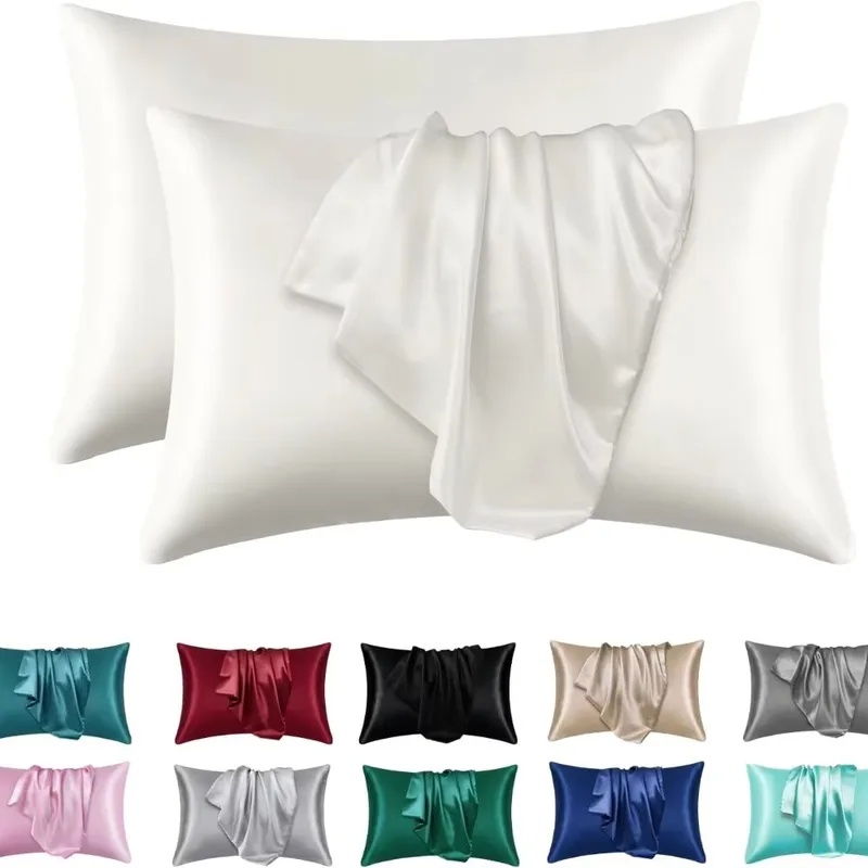 Satin Silk Pillowcase Hair Skin - غطاء وسادة من الساتان الحريري للشعر