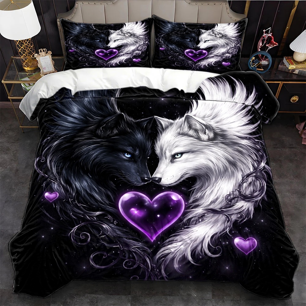 Duvet Cover Sets With Zipper - طقم غطاء لحاف ثلاثي القطع بتصميم