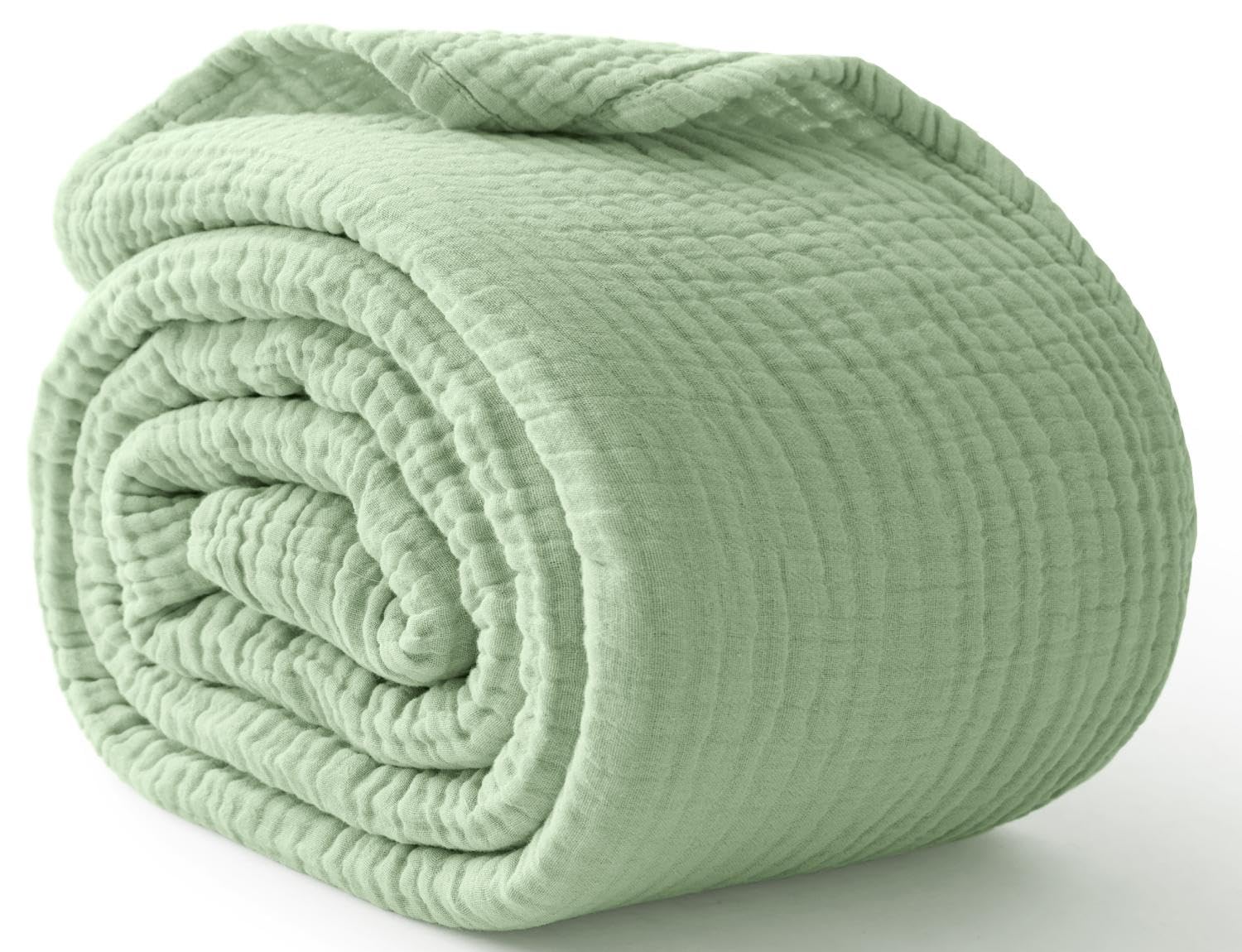 Muslin Cotton Bedspread - بطانية قطن 100% للسرير، بطانيات سرير