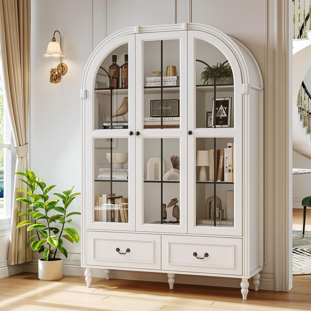 Kitchen - خزانة مطبخ مقوسة بارتفاع 70.8 بوصة،