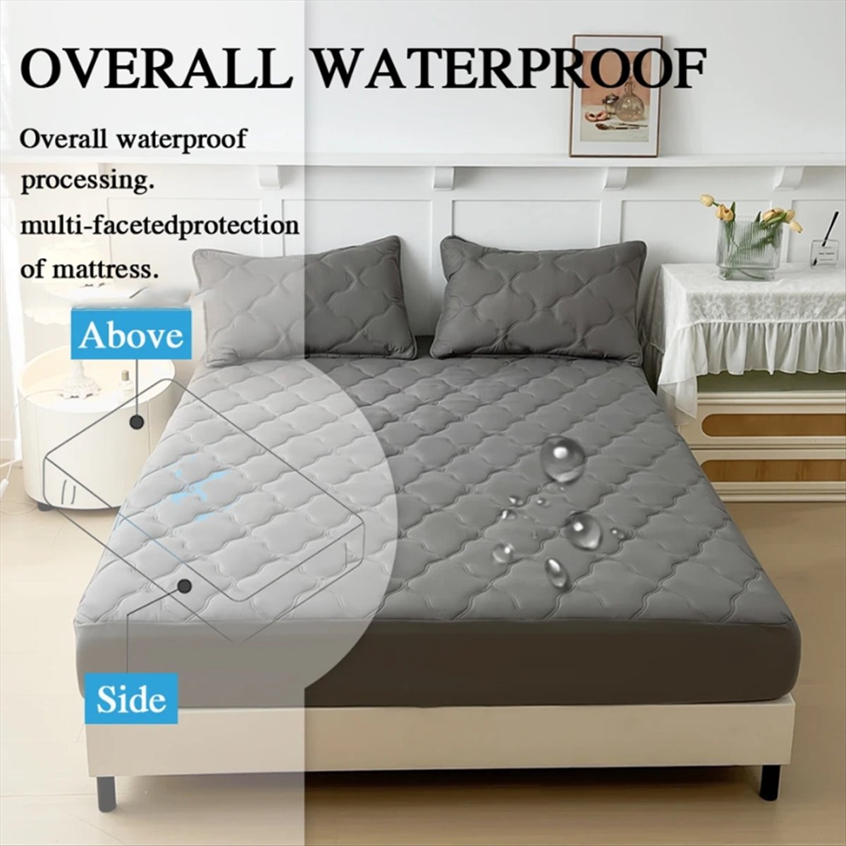 Waterproof Mattress Protector Breathable - تعلم - ملاءات سرير مناسبة مقاومة