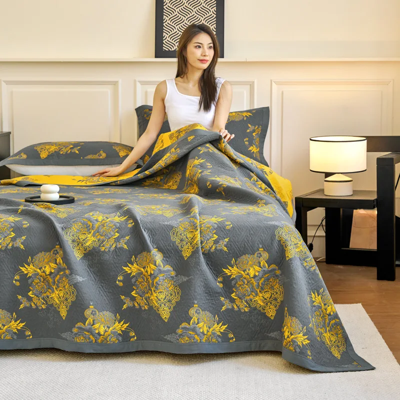 Muslin Cotton Bedspread - R - بطانية وغطاء أريكة من