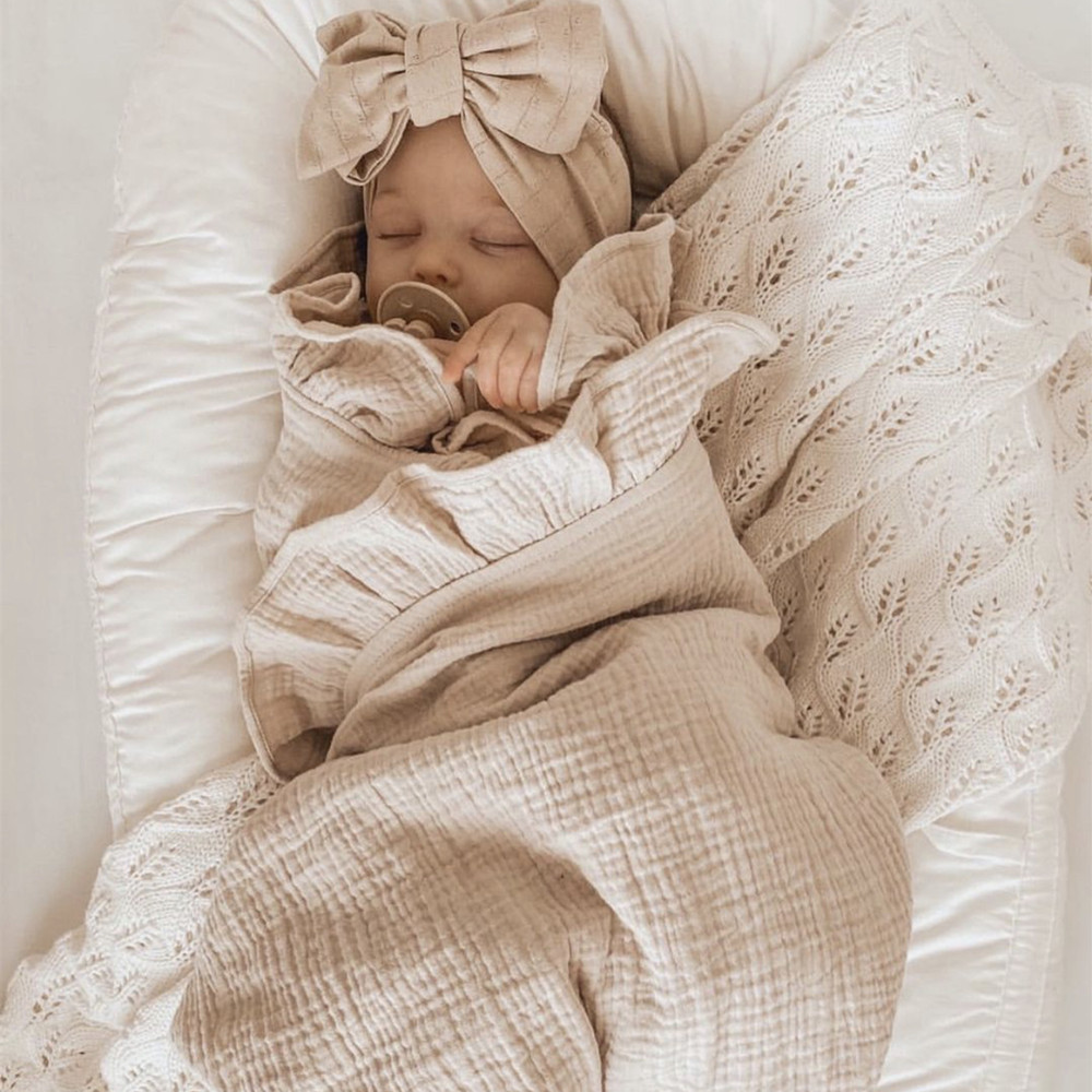 Muslin Cotton Bedspread - INS تكدرت الشاش الطفل قماط البطانيات