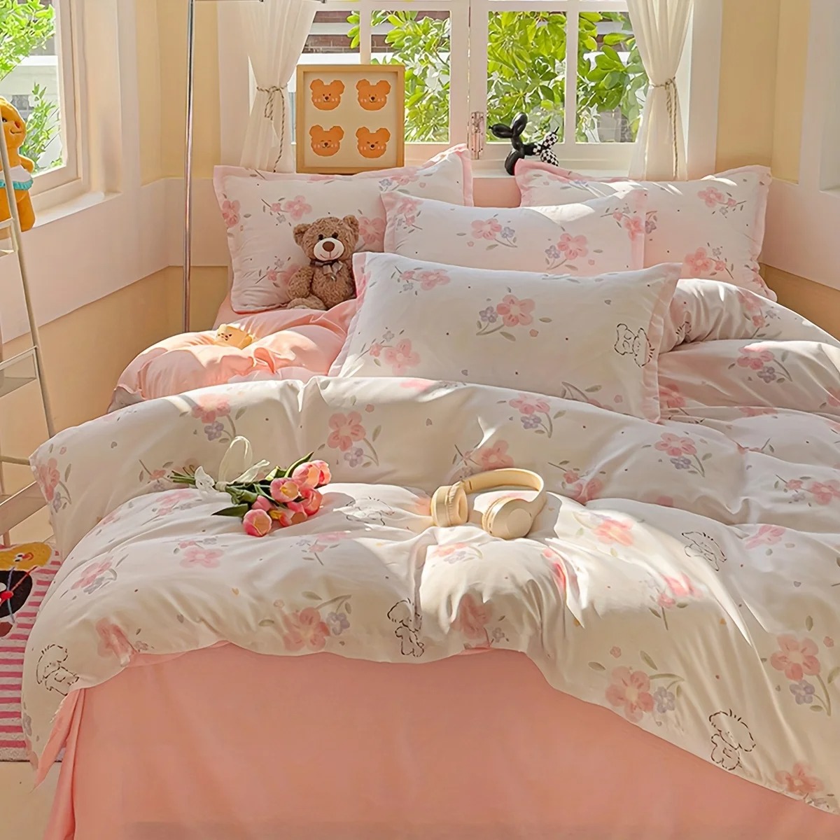 طقم غطاء لحاف مطبوع بنقوش نبات - مراجعة Duvet Cover Sets With Zipper وسعره