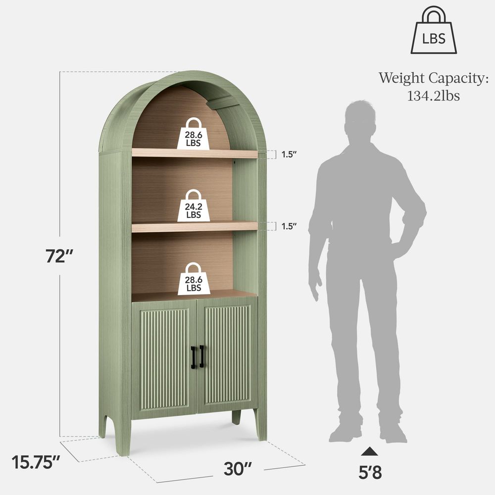 خزانة مطبخ خشبية مقوسة بارتفاع - مراجعة Storage & Organization وسعره