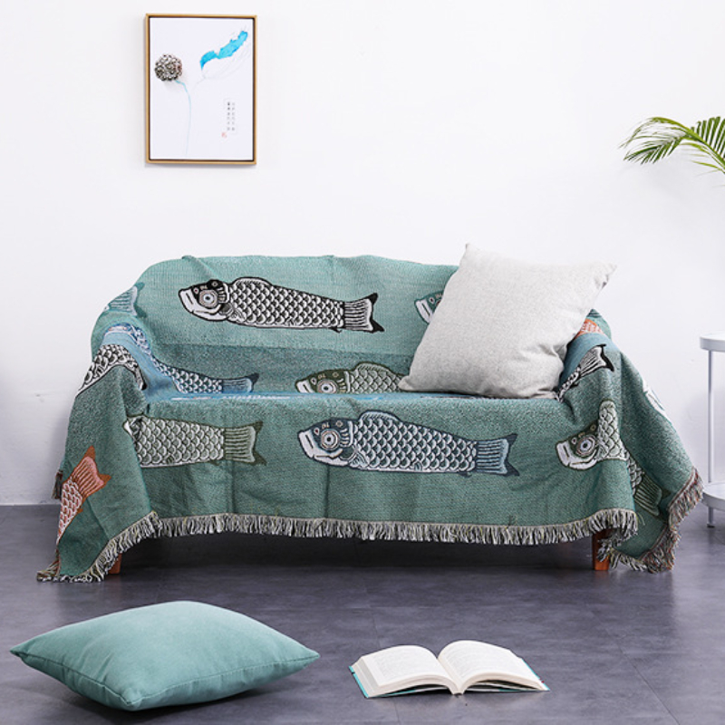 المنسوجات مدينة Ins الحديثة بس - مراجعة Boho Throw Blanket Fringe وسعره