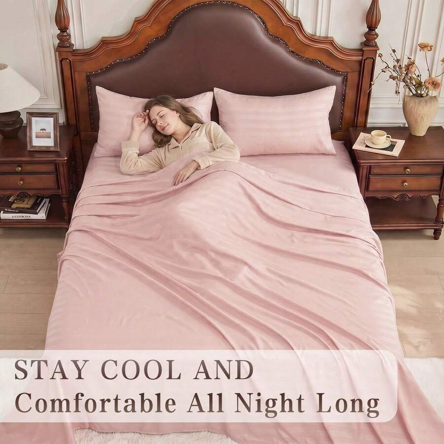 مجموعة أغطية سرير مخططة للتبري - مراجعة Fitted Bed Sheets Deep Pocket وسعره