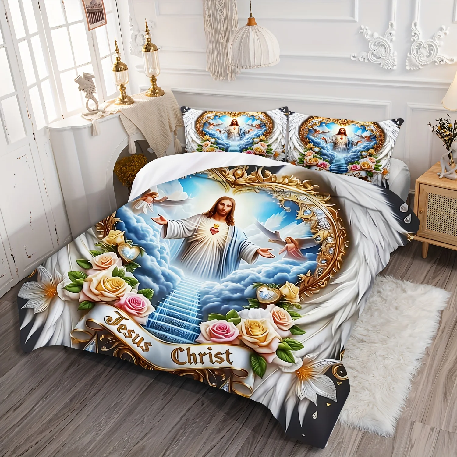 أجنحة التعبّد المقدس، صليب، زه - مراجعة Duvet Cover Sets With Zipper وسعره