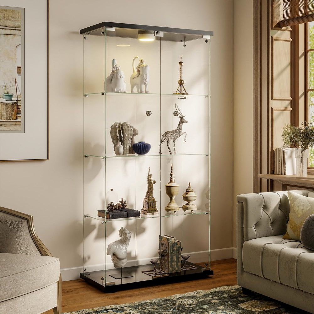 خزانة عرض مع إضاءة LED وقفل، خ - مراجعة Lighting وسعره