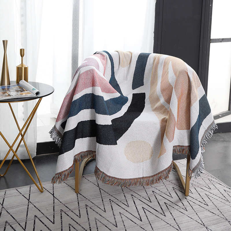 المنسوجات مدينة Ins بطانية قطن - مراجعة Boho Throw Blanket Fringe وسعره