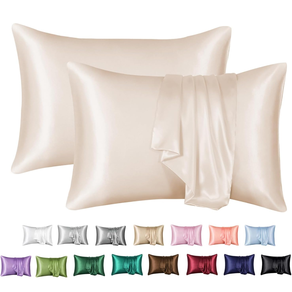 2 عبوة من كيس وسادة الساتان لل - مراجعة Satin Silk Pillowcase Hair Skin وسعره