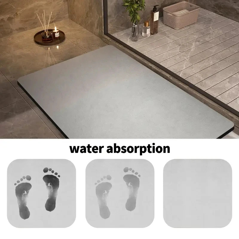 سجادة حمام من الدياتوميت من في - مراجعة Quick Dry Diatomite Bath Mat وسعره