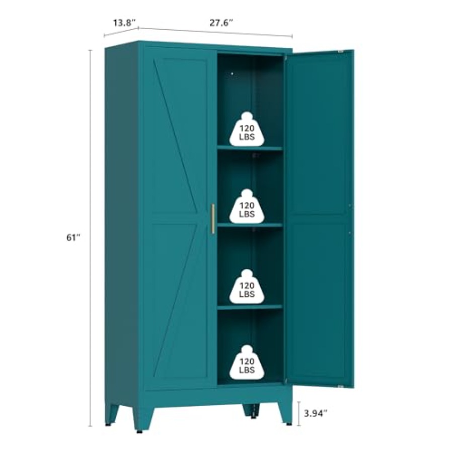 خزانة تخزين معدنية 61 بوصة للم - مراجعة Storage & Organization وسعره