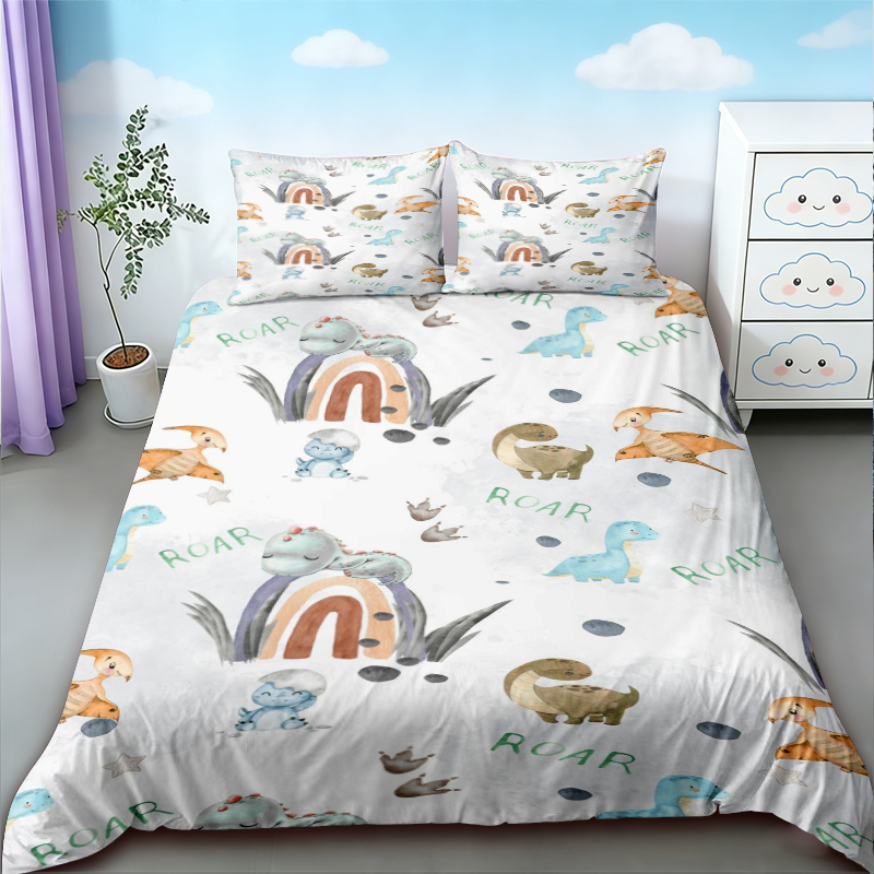 غطاء لحاف بتصميم ديناصور لطيف، - مراجعة Bedding وسعره