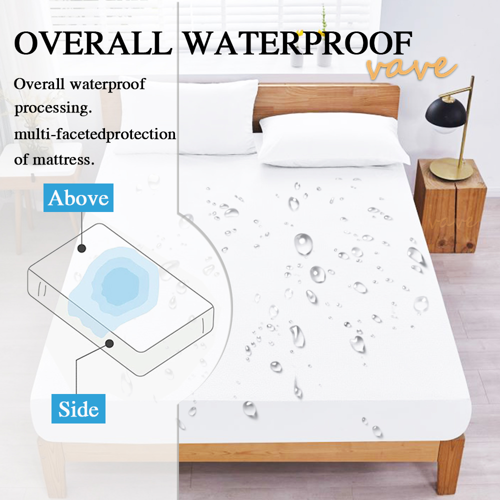 100% ملاءة سرير مزودة مضادة لل - مراجعة Waterproof Mattress Protector Breathable وسعره