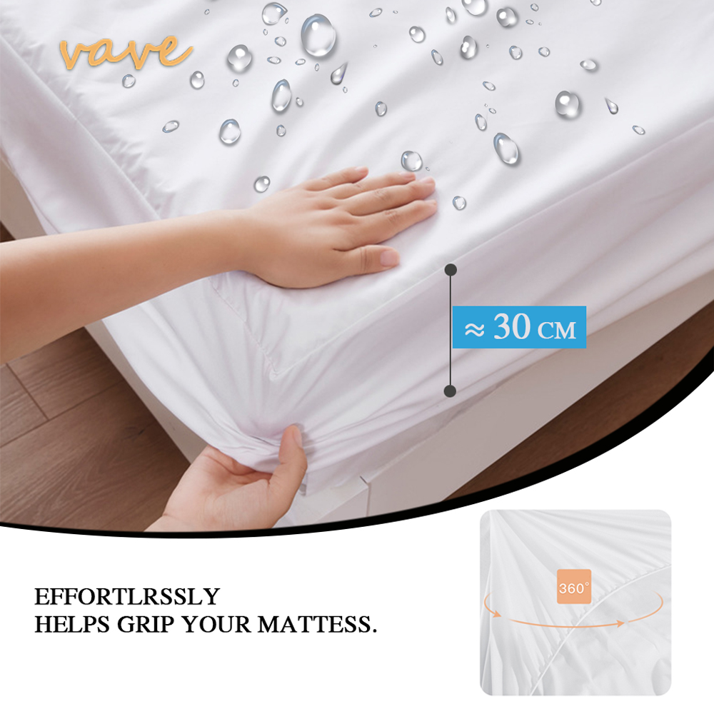 100% ملاءة سرير مزودة مضادة لل - مراجعة Waterproof Mattress Protector Breathable وسعره