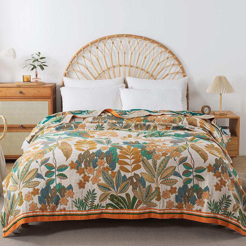 الموسلين الشاش المفرش على السر - مراجعة Muslin Cotton Bedspread وسعره