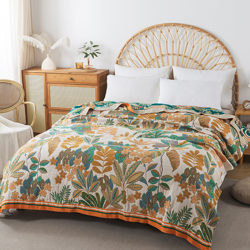 الموسلين الشاش المفرش على السر - مراجعة Muslin Cotton Bedspread وسعره