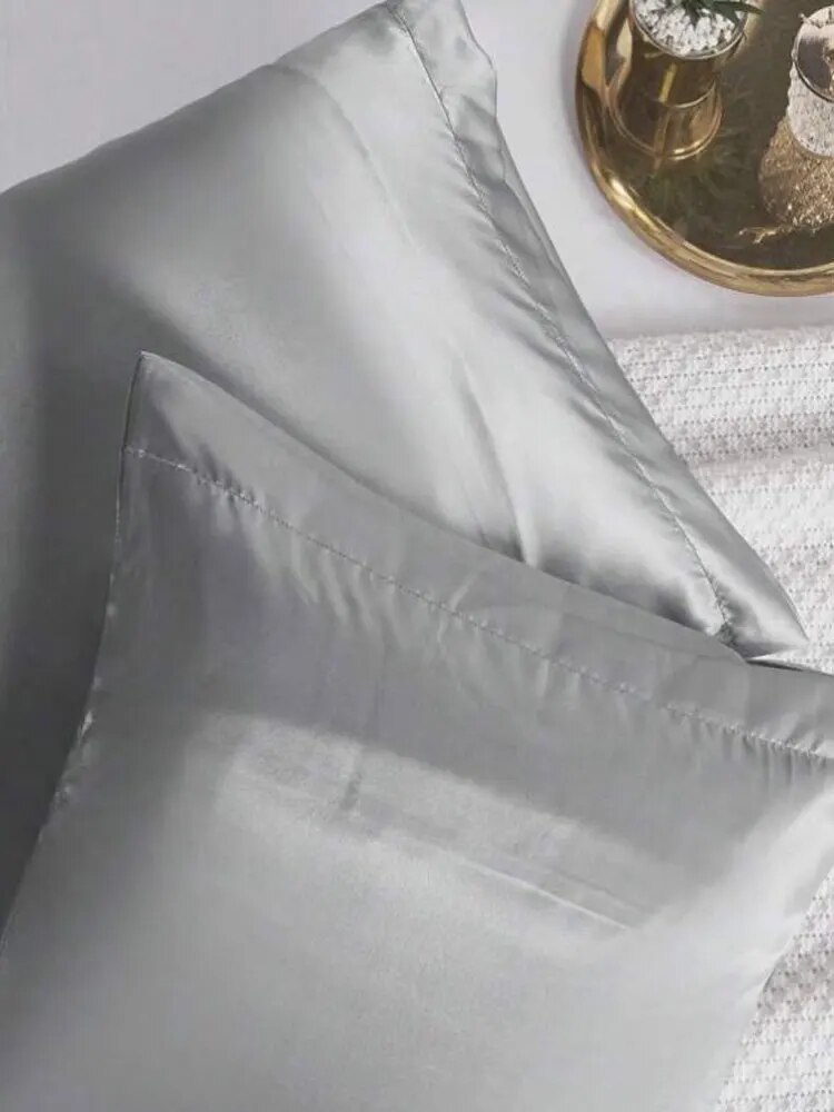 طقم أغطية وسائد ساتان حرير ، غ - مراجعة Satin Silk Pillowcase Hair Skin وسعره