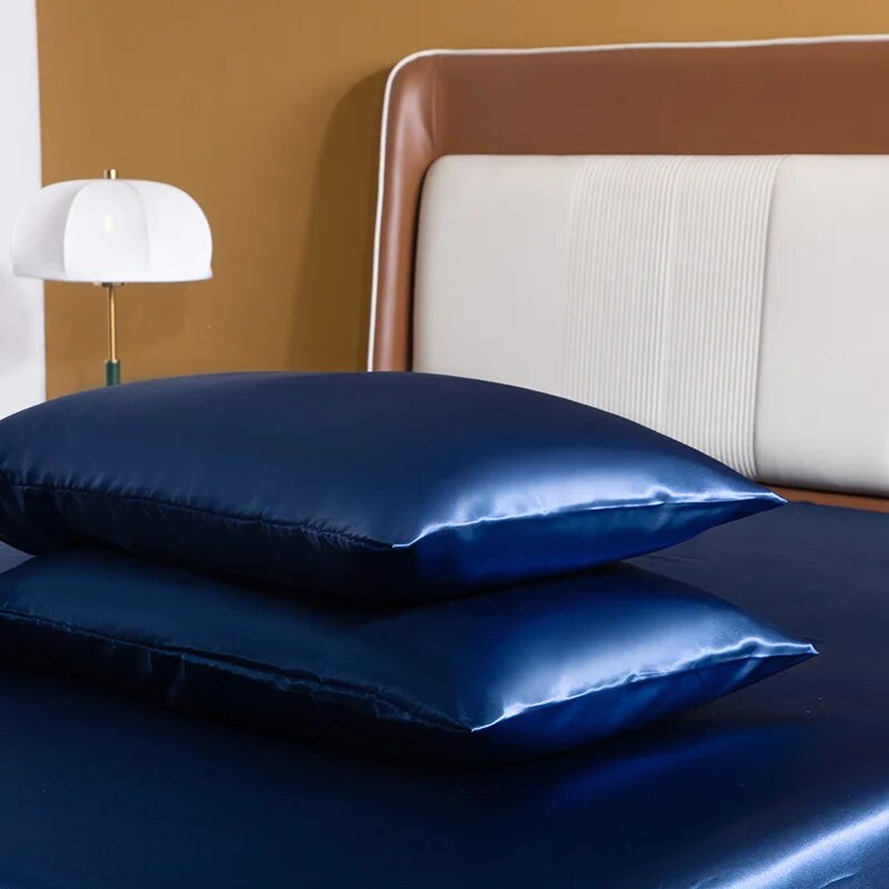 طقم أغطية وسائد ساتان حرير ، غ - مراجعة Satin Silk Pillowcase Hair Skin وسعره