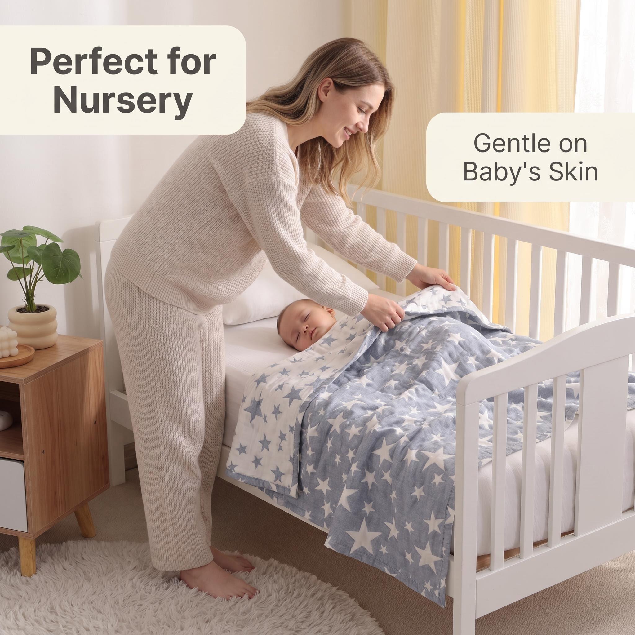 بطانية قطنية ثلاثية الطبقات من - مراجعة Muslin Cotton Bedspread وسعره