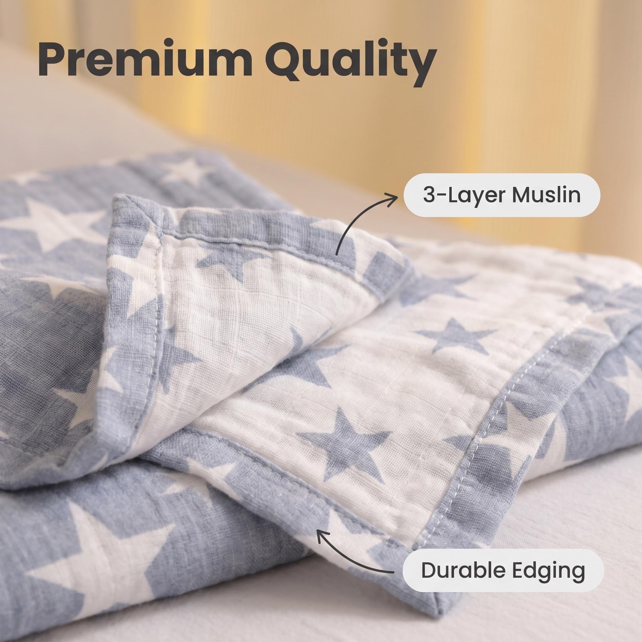 بطانية قطنية ثلاثية الطبقات من - مراجعة Muslin Cotton Bedspread وسعره