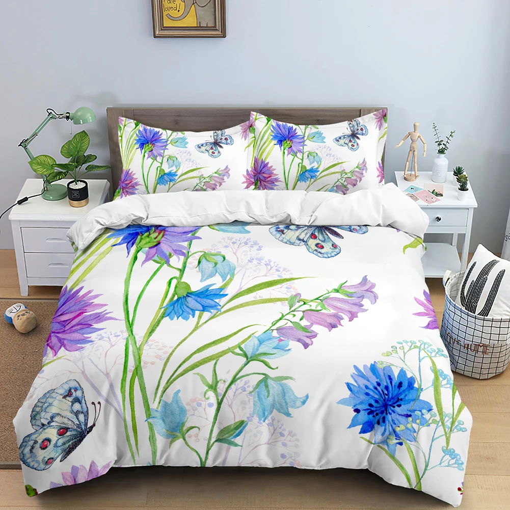 طقم سرير على شكل فراشة غطاء لح - مراجعة Duvet Cover Sets With Zipper وسعره