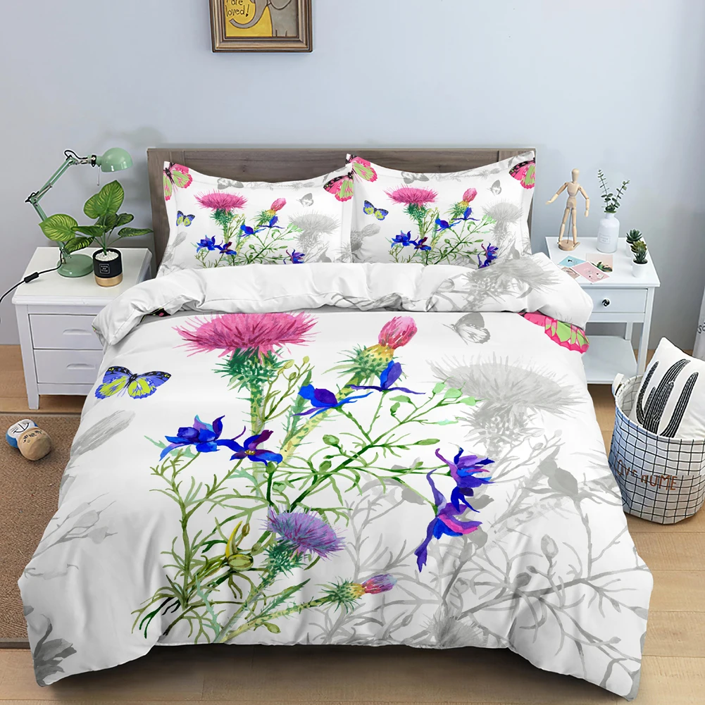 طقم سرير على شكل فراشة غطاء لح - مراجعة Duvet Cover Sets With Zipper وسعره