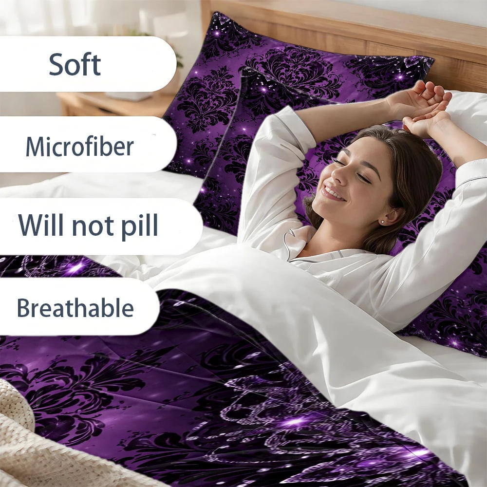 طقم غطاء لحاف فاخر مزخرف بالزه - مراجعة Duvet Cover Sets With Zipper وسعره