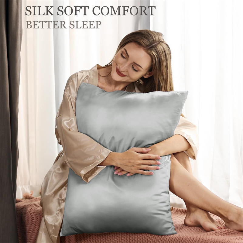 غطاء وسادة من الحرير الطبيعي 1 - مراجعة Satin Silk Pillowcase Hair Skin وسعره