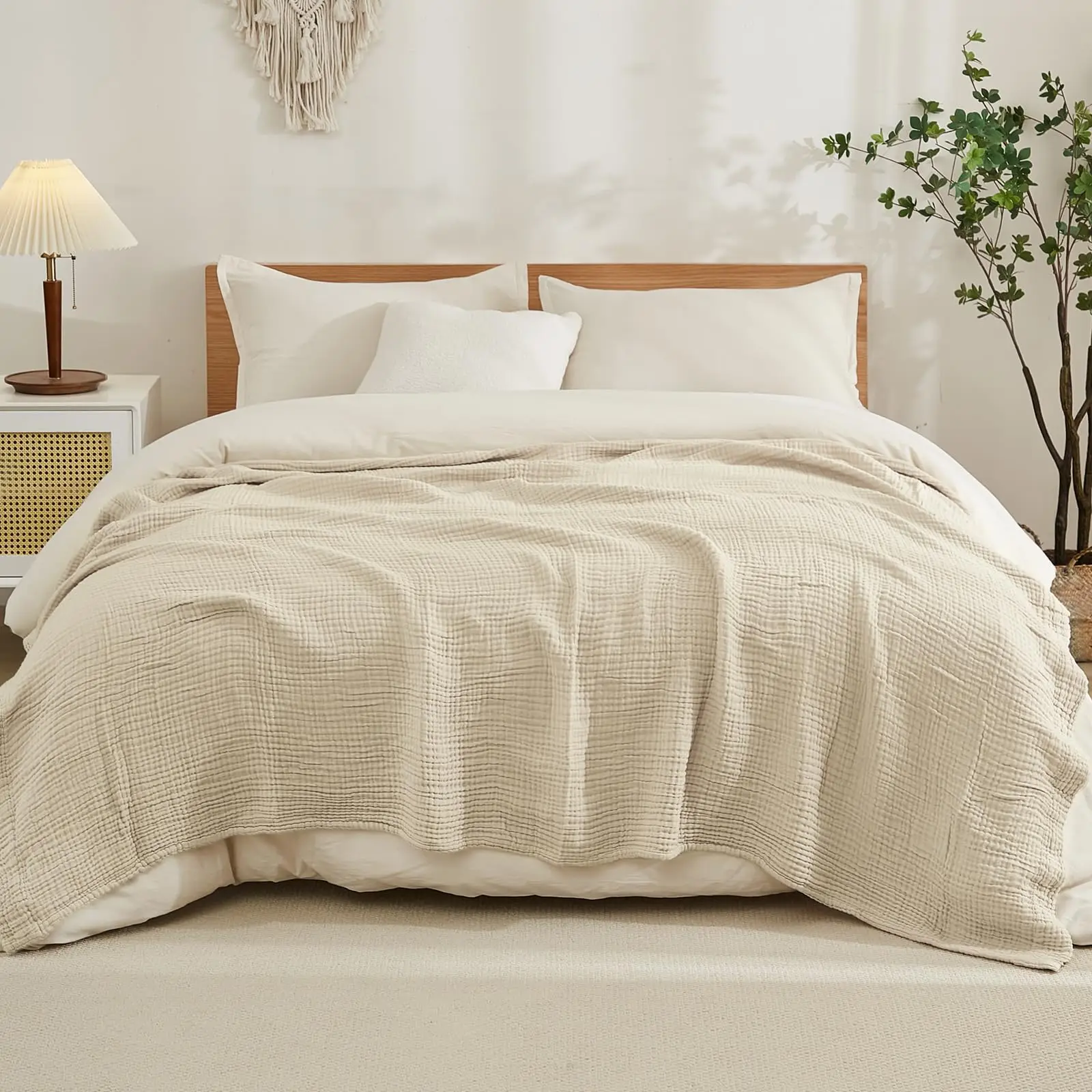 بطانية سرير من القطن 100%، بطا - مراجعة Muslin Cotton Bedspread وسعره