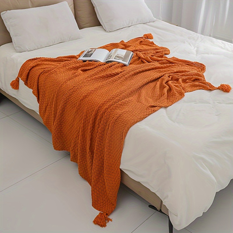 بطانية بوهو محبوكة للزينة مع ش - مراجعة Boho Throw Blanket Fringe وسعره