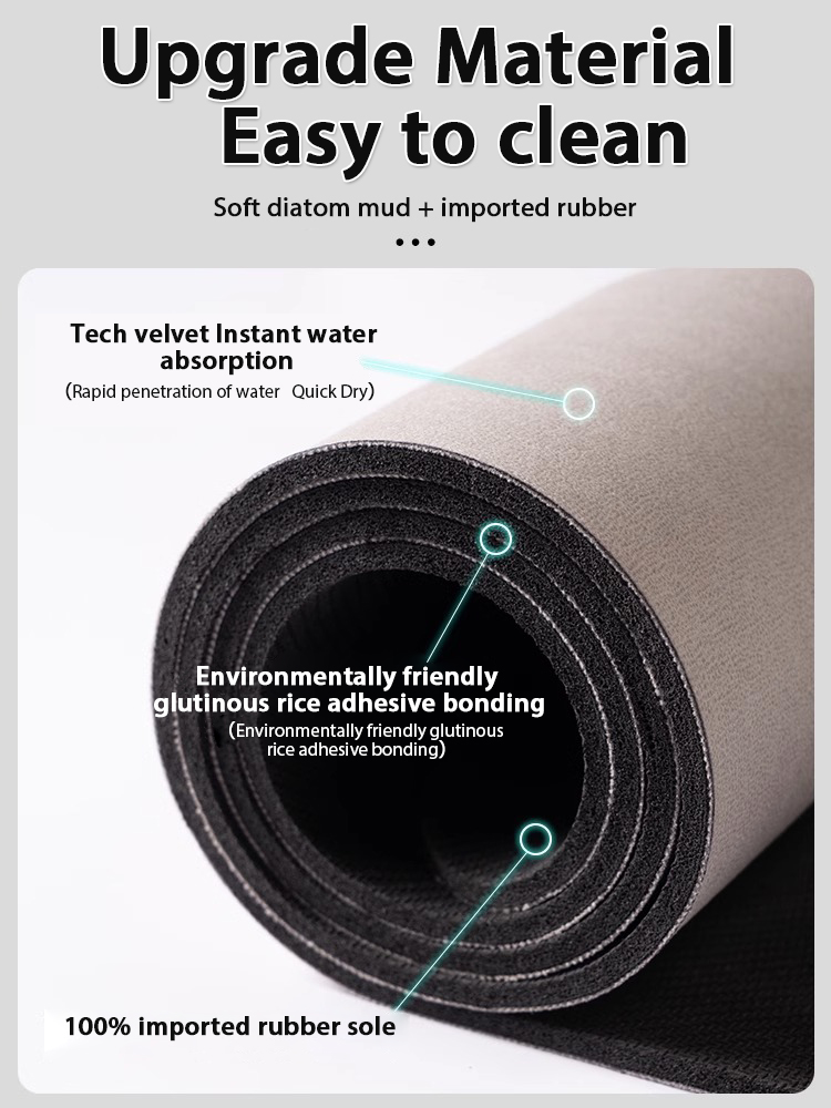 سجادة حمام نورديكية هندسية من  - مراجعة Quick Dry Diatomite Bath Mat وسعره
