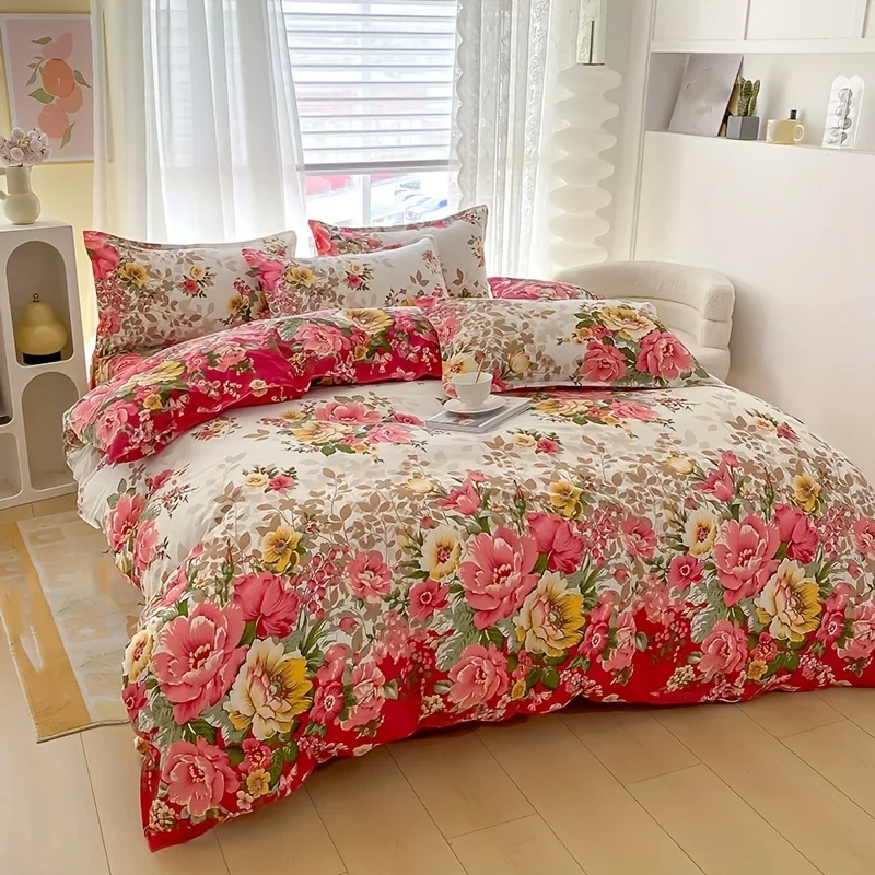 طقم غطاء لحاف زهري مع سحاب للإ - مراجعة Duvet Cover Sets With Zipper وسعره
