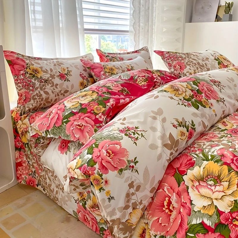 طقم غطاء لحاف زهري مع سحاب للإ - مراجعة Duvet Cover Sets With Zipper وسعره