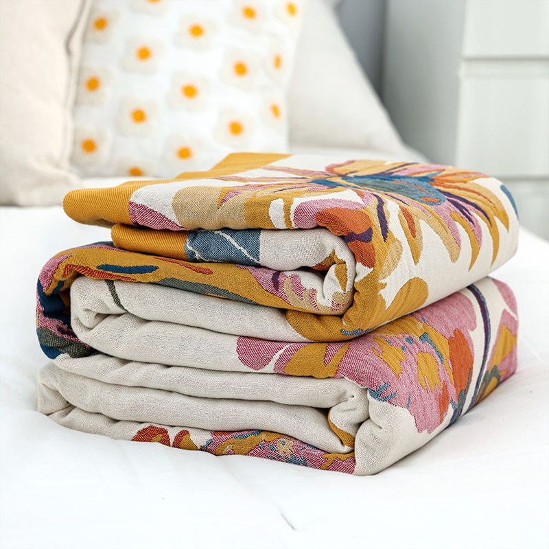 بطانية قطنية بسيطة مع شاش موسل - مراجعة Muslin Cotton Bedspread وسعره