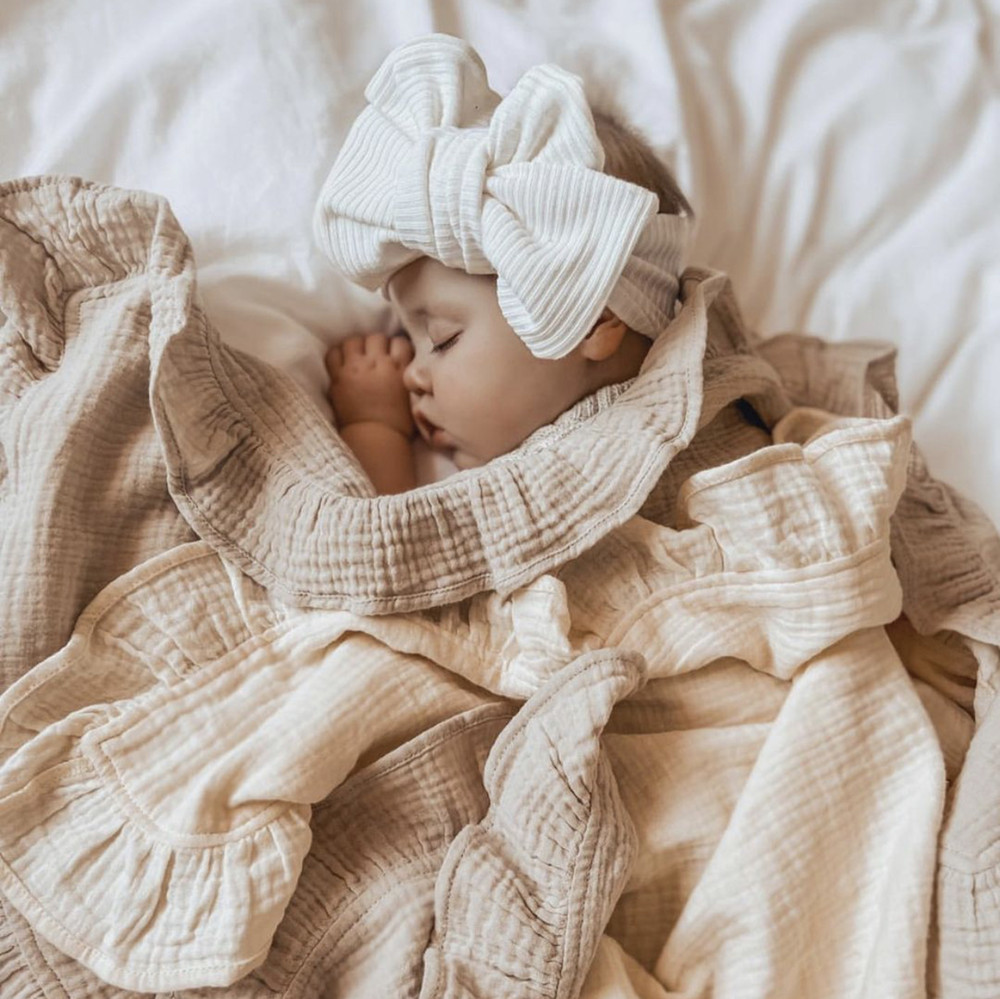 INS تكدرت الشاش الطفل قماط الب - مراجعة Muslin Cotton Bedspread وسعره