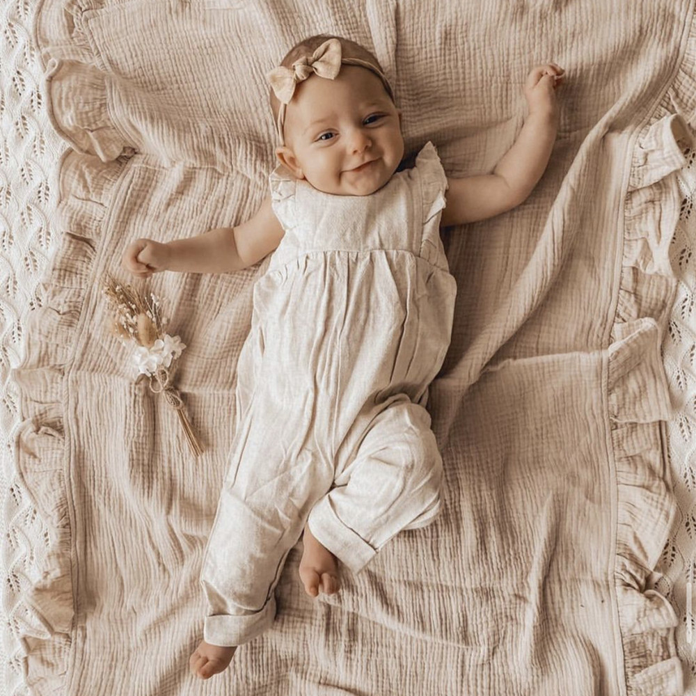 INS تكدرت الشاش الطفل قماط الب - مراجعة Muslin Cotton Bedspread وسعره