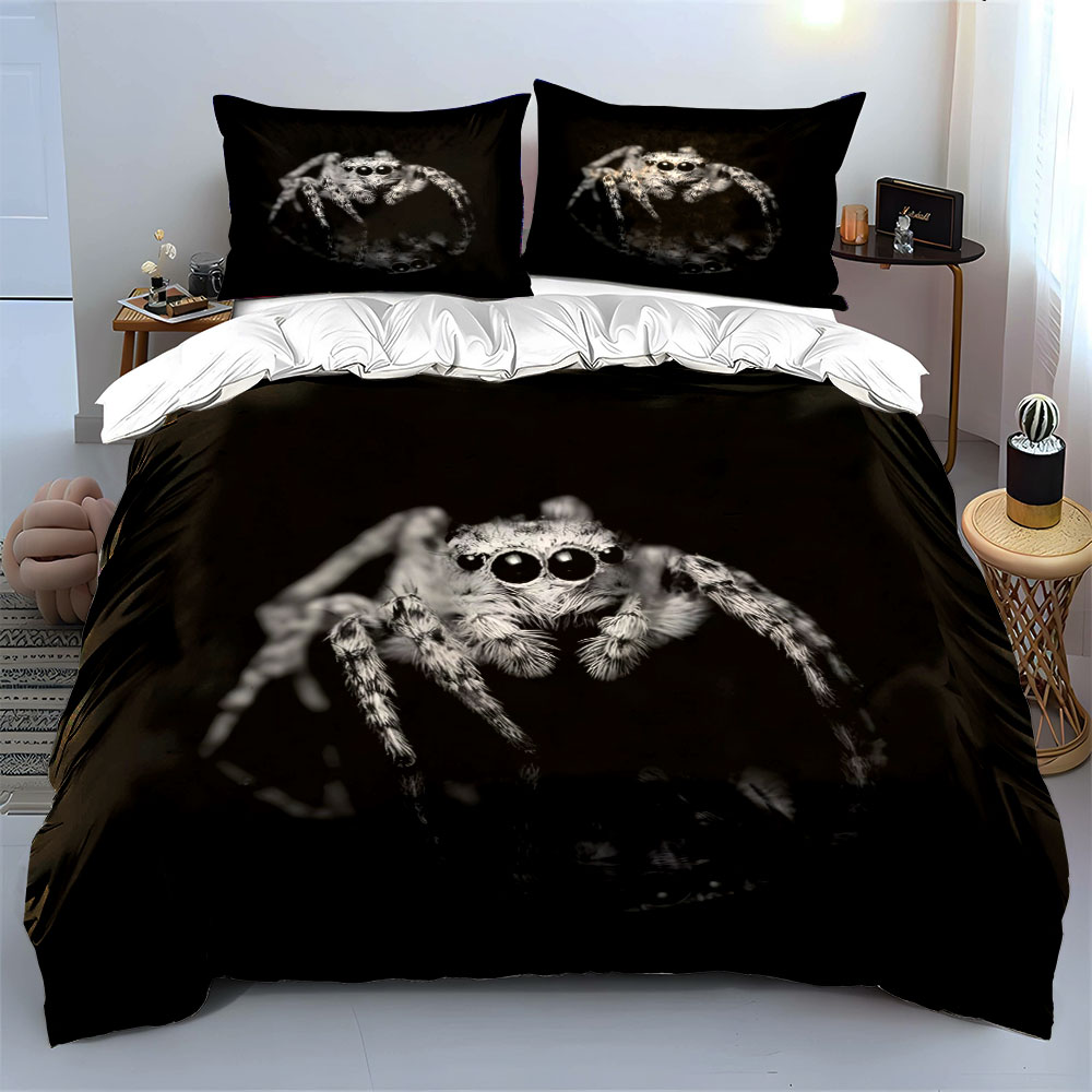 طقم غطاء لحاف بنمط العنكبوت ال - مراجعة Duvet Cover Sets With Zipper وسعره
